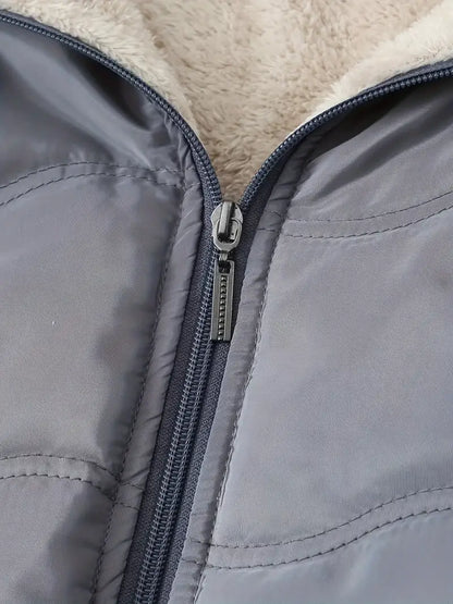 GOGO -  Hooded Puffer Jacket with Fleece Lining