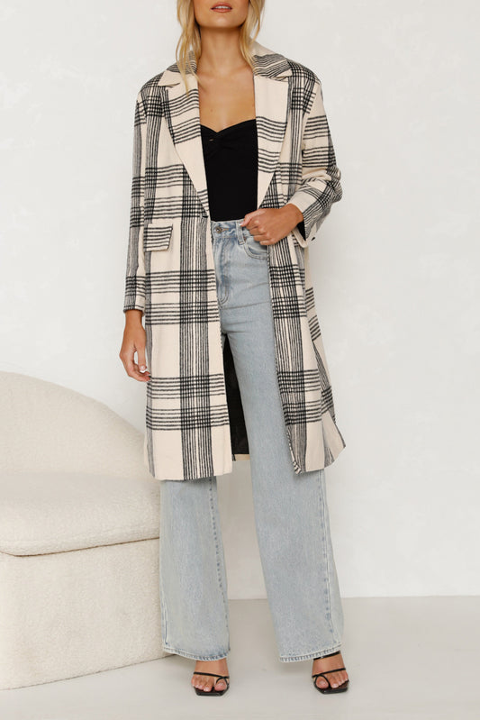 BELÉN - Plaid Longline Coat