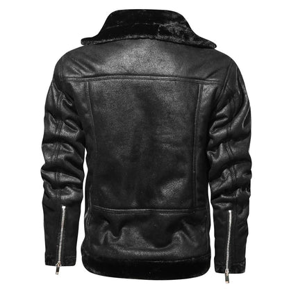 EMIR - Leather Biker Jacket With Fleece Lining