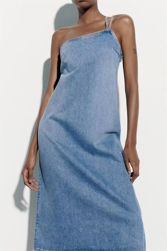 SARI - Asymmetrical Denim Dress