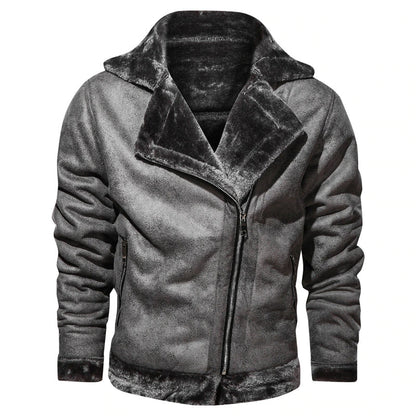 EMIR - Leather Biker Jacket With Fleece Lining