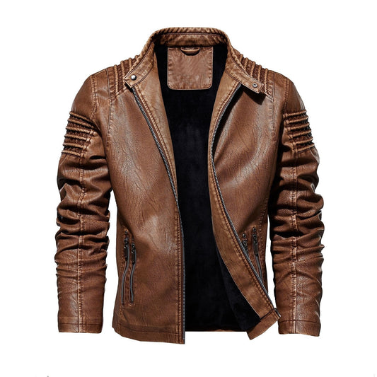 FABIO - Leather Jacket With Fleece Lining