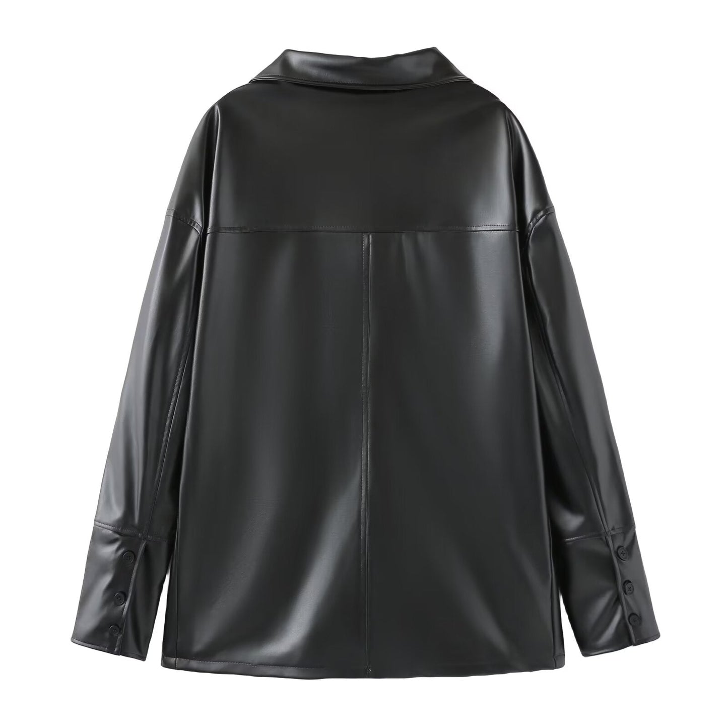 MAREVA - Vegan Leather Trench Coat