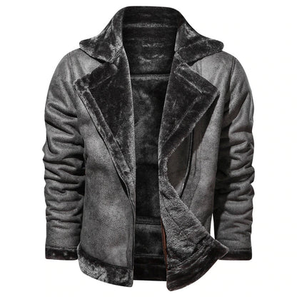 EMIR - Leather Biker Jacket With Fleece Lining