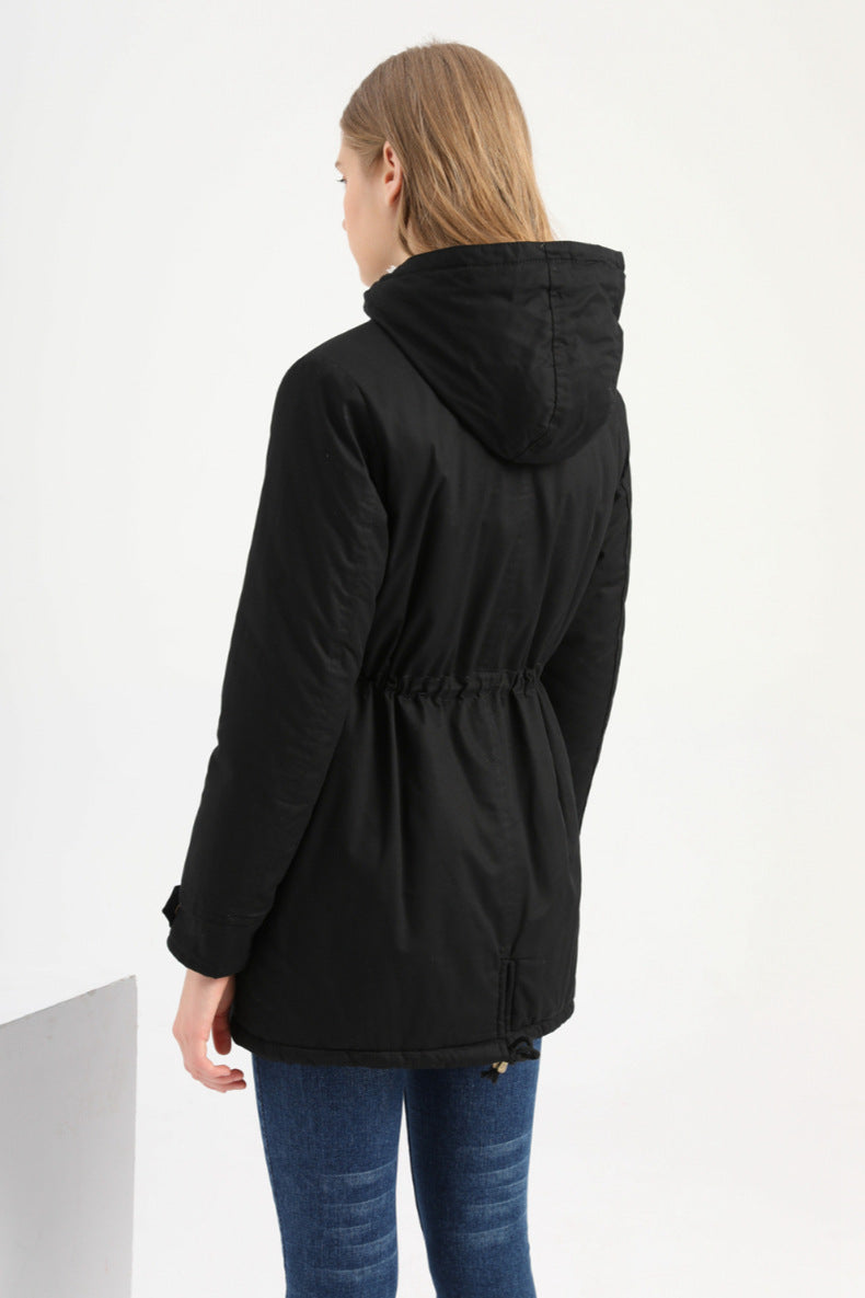 HAZEL - Casual Drawstring Hooded Jacket