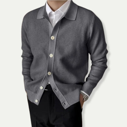 NEVO - Elegant Classic Wool-Blend Cardigan