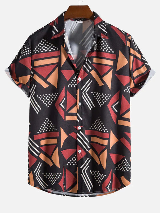 Geometric Triangle Print Shirt