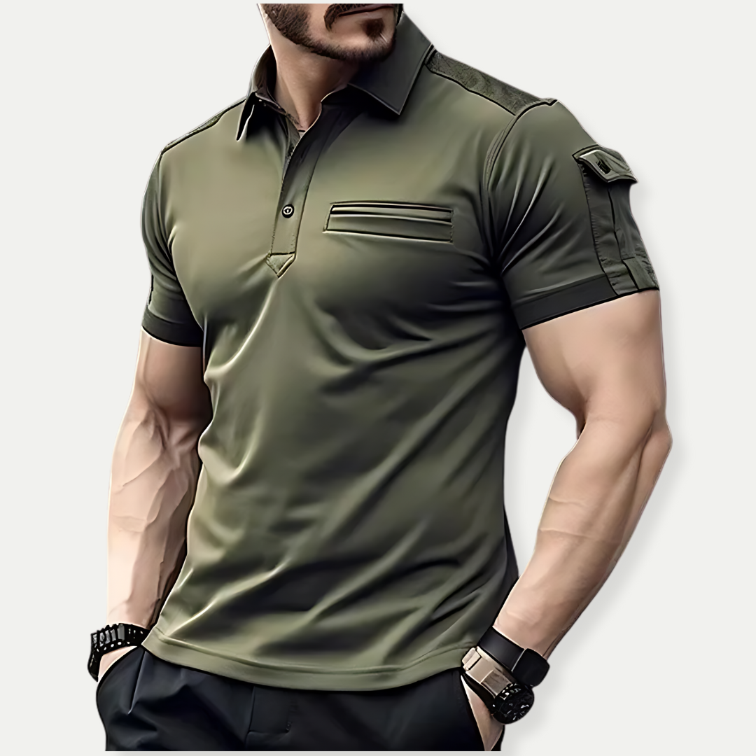 EDISON - Muscle-Fit Tactical Polo Shirt