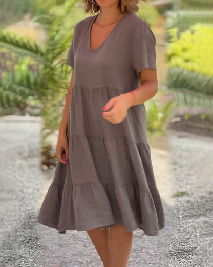 Naenia™ | V-Neck Shift Dress