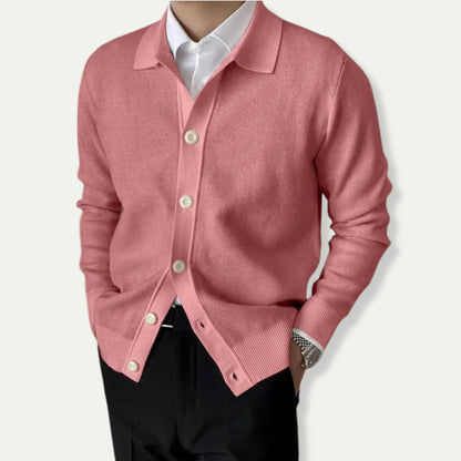 NEVO - Elegant Classic Wool-Blend Cardigan