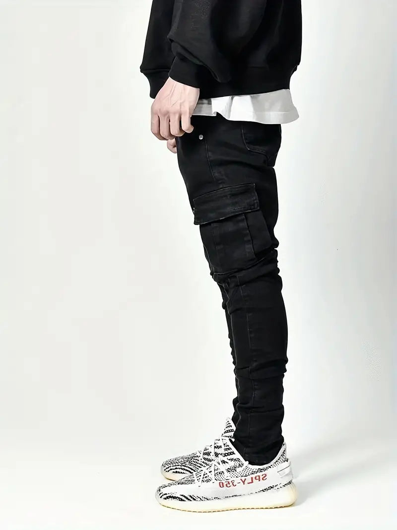 VIBEZ - Skinny Fit Cargo Jeans