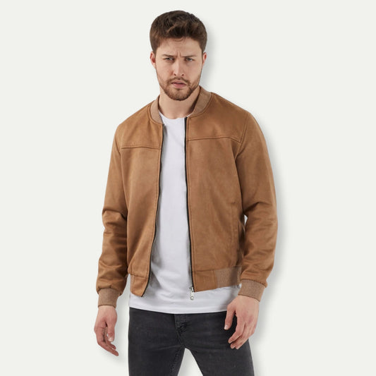 LEONTI - Men's Suede Bomber Jacket