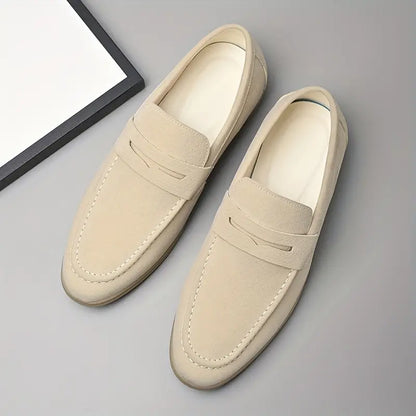 KINGSTON - Vegan Suede Strap Loafers with Modern Contrast Sole