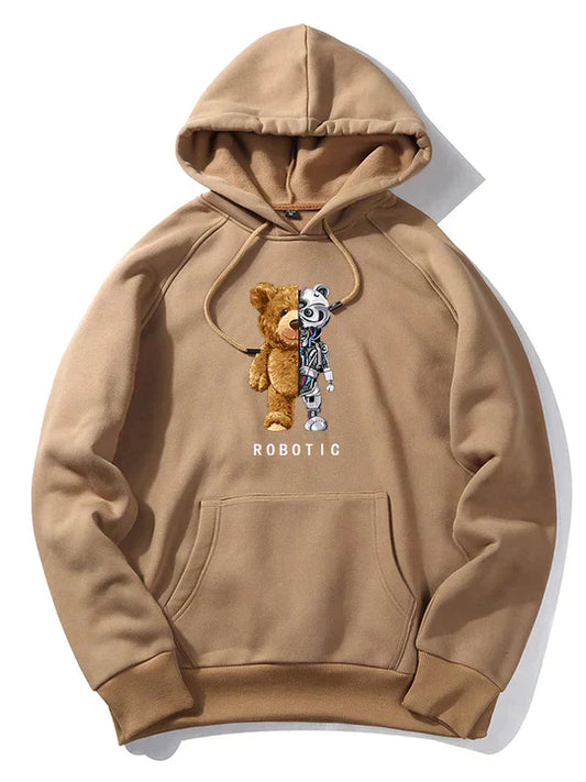 Robot Bear Graphic Hoodies