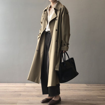 KHARI -  Double-Breasted Trench Coat