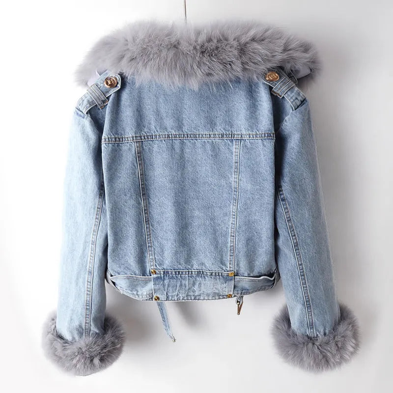 Eliza - Denim & Fur Jacket