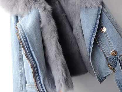 Eliza - Denim & Fur Jacket