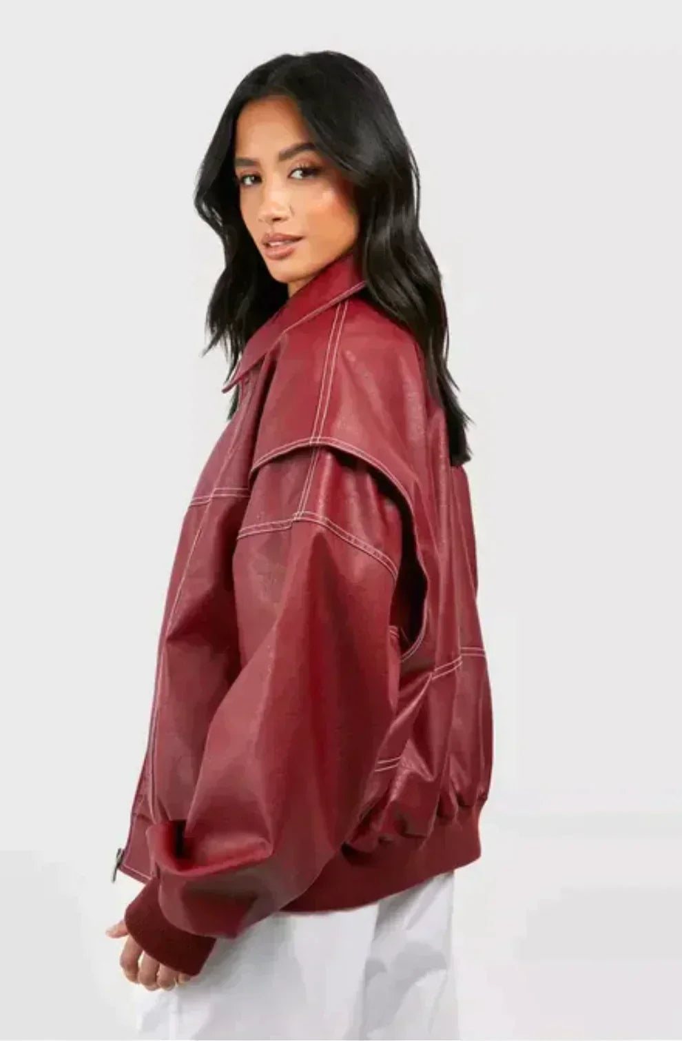 Amparo™ - Oversized Vegan Leather Jacket