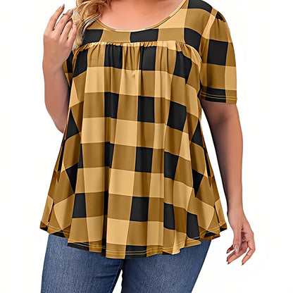 Kamila™ | Plaid Swing Top