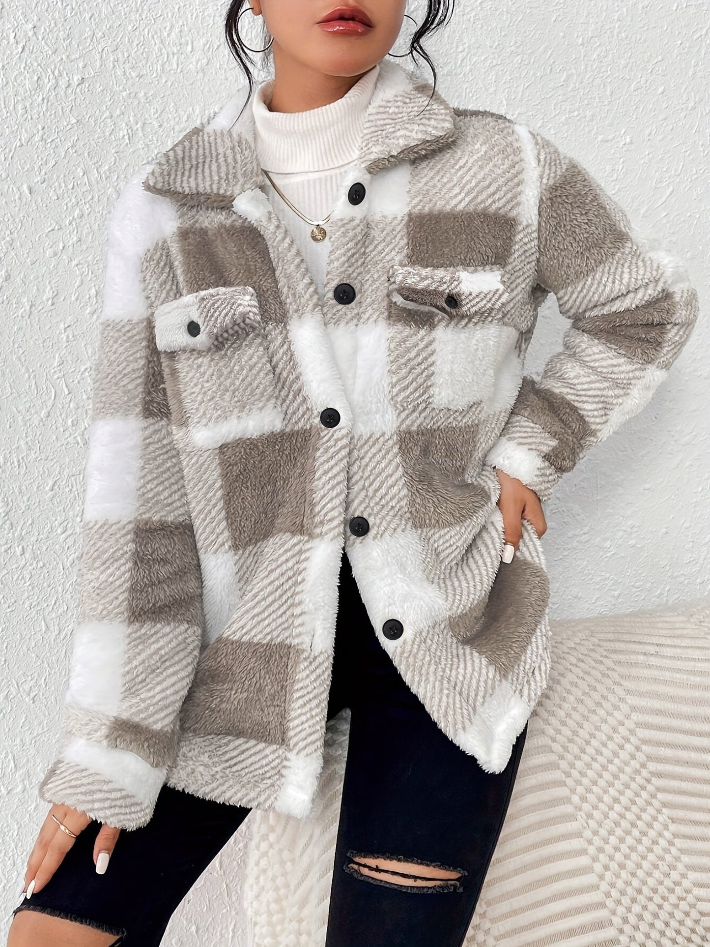 JESSIE - Plaid Pattern Jacket