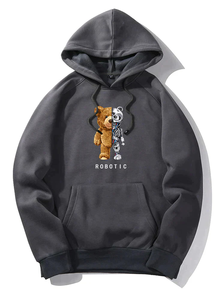 Robot Bear Graphic Hoodies