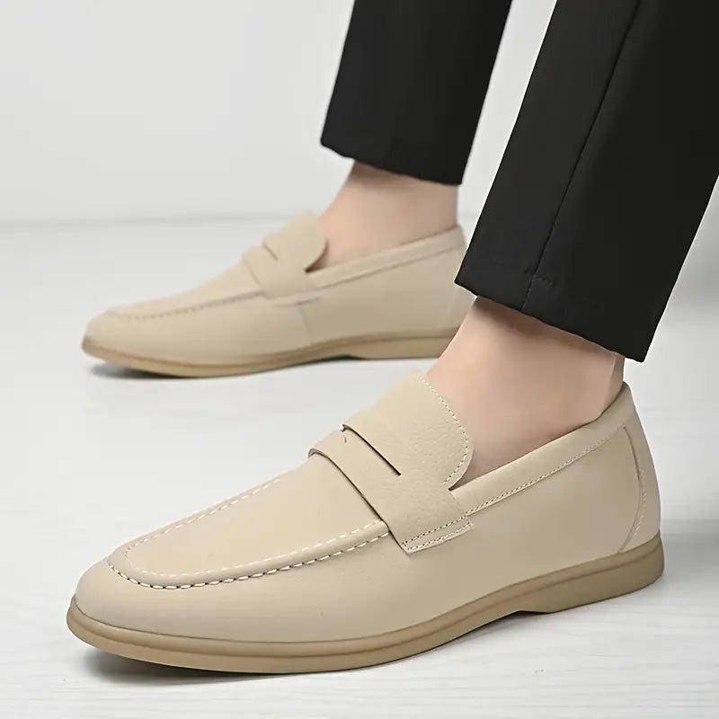 KINGSTON - Vegan Suede Strap Loafers with Modern Contrast Sole