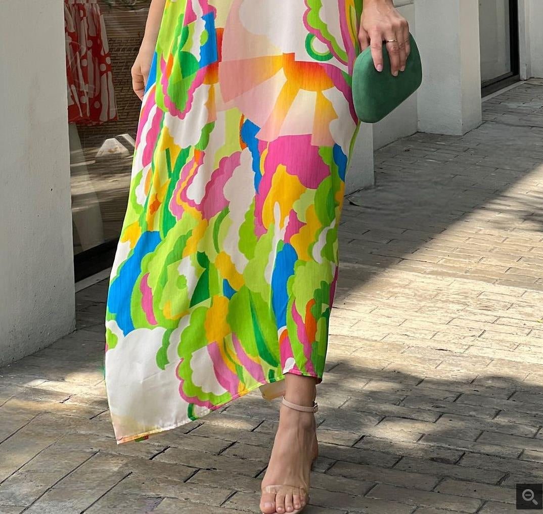 FIRI - Summery V-neck Maxi Dress