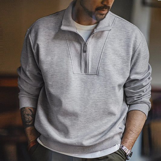 MAURON - Modern Casual Quarter-Zip Sweater