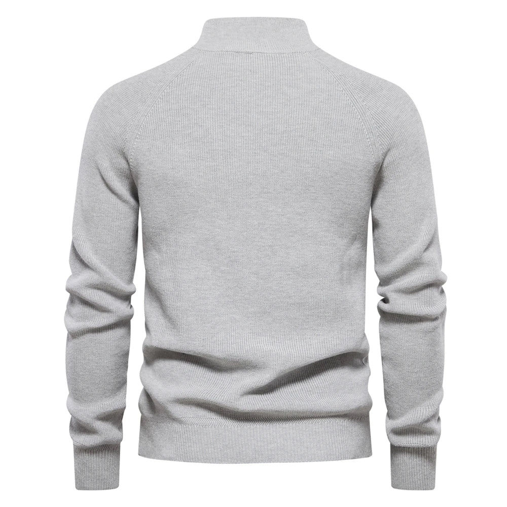 DYLAN - Quarter-Zip Quilted Ribbed Knit Sweater