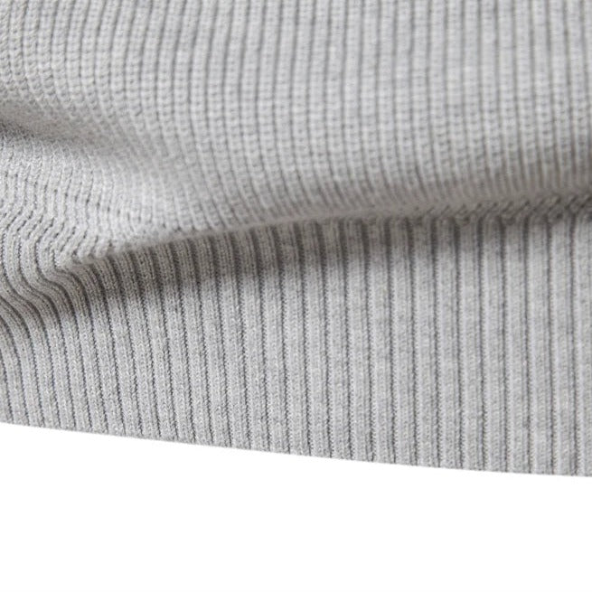 DYLAN - Quarter-Zip Quilted Ribbed Knit Sweater