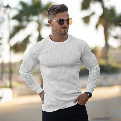 KENNY - Muscle Fit Ribbed T-Shirt