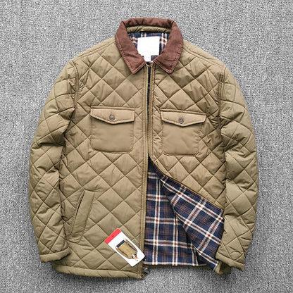 PHILLY - Classic Quilted Men's Jacket Corduroy Collar