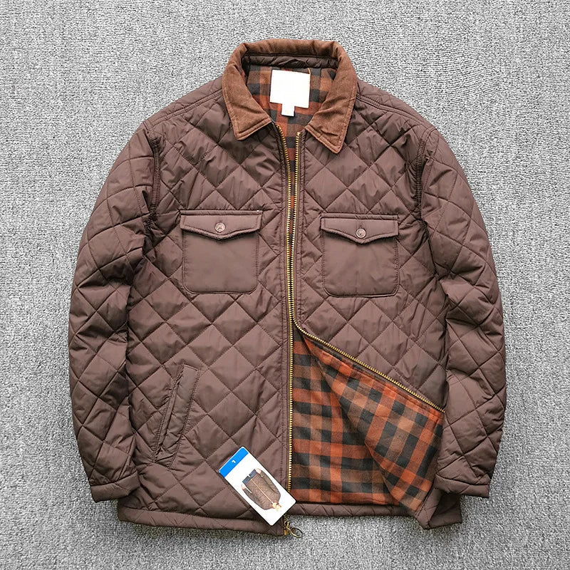 PHILLY - Classic Quilted Men's Jacket Corduroy Collar