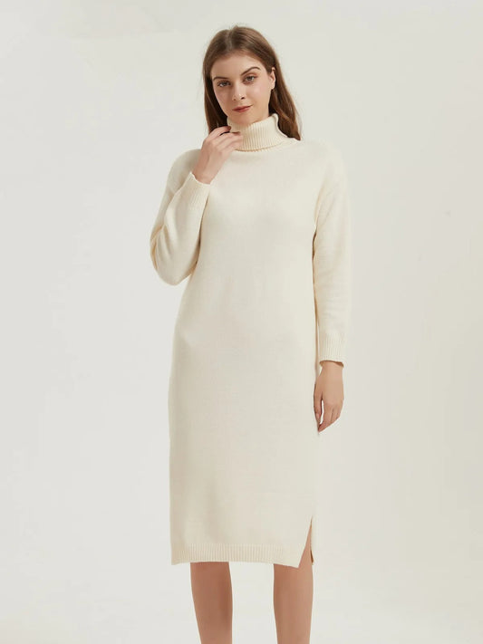 Olivia - Premium Turtle-Neck Dress