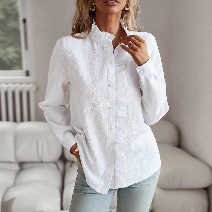 Lisbeth™ - Cuff Collar Designed Elegant Long Sleeve Blouse